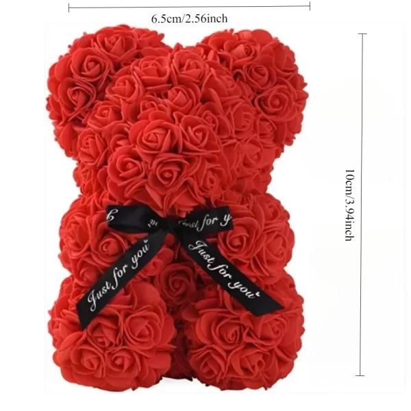 Artificial Flower Eternal Rose Teddy Bear for Mom Mother's Day Birthday Valentine's Day Anniversary Gifts & Decor Miniatures - Image 3